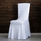 Аренда чехла на стул с юбкой (2021) (белый)