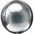 3D Сфера фольгированная 45 см, серебро