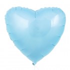 Сердце фольгированное, 46 см, голубое