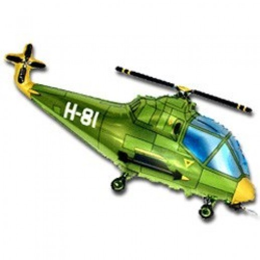 Вертолет, фольгированный шар