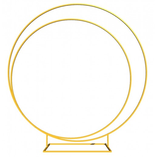 Аренда каркаса арки, круг, d 2,3 м, (металл, золото)