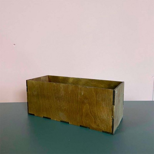 Ящик деревянный, 10 х 32 см, орех